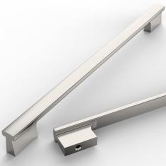 Imagem de Asidrama Pacote com 6 puxadores de armário de cozinha de níquel acetinado escovado de 320 mm, puxadores de armário de cozinha para puxadores de gaveta de armário