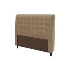 Imagem de Cabeceira Solteiro Estofada Dama 90 cm Suede Bege II Simbal