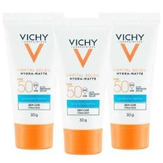 Imagem de Vichy Hydra Matte Kit com 3 Unidades – Protetor Solar Facial FPS50 Kit-Unissex