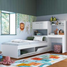 Imagem de Cama Infantil Tokkio 4 Portas 1 Gaveta Branco - Art In Móveis