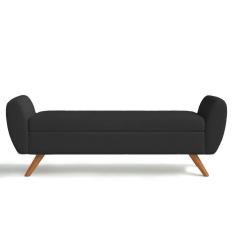 Imagem de Recamier Bau Grecia 1,40M Suede Preto - Clique Decor