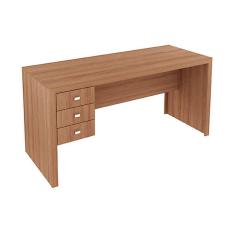 Imagem de Mesa De Computador Solteiro Me4113 C 3 Gavetas Amendoa Tecno Mobili