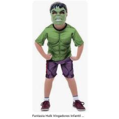 Imagem de Fantasia Hulk Vingadores Infantil Para Menino