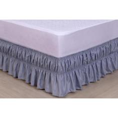 Imagem de Saia Para Cama Box Colchobox Elasticada Ajustavel Solteiro E Casal - D