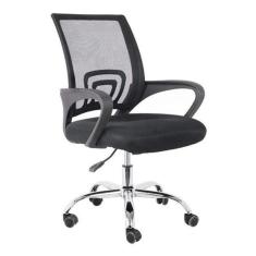 Imagem de Cadeira Secretária Escritório Encosto Telado Preto