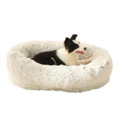 Imagem de Camas para cães grandes – Cama lavável para cães, cama calmante para cães com capa removível, cama durável para cães, cama macia para cães com fundo antiderrapante (Color : Gradient Coffee, Size : X