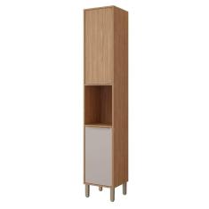 Imagem de Paneleiro De Cozinha 100%Mdf 37Cm 2 Portas Divina Mgm Móveis Freijó/Off White