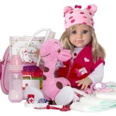 Imagem de Boneca Bebe Reborn Bambola Girafinha + Enxoval Completo Lol - Fada Mad
