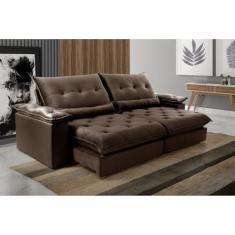 Imagem de Sofá Retrátil e Reclinável 2 Lugares Diamante Marrom