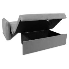 Imagem de Sofá Cama Com Baú 2 Lugares Furbogh Veludo Vinho