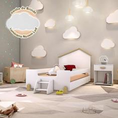 Imagem de Cama De Criança Infantil Montessoriana Com Escadinha Solteiro Ayla Bra
