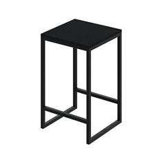 Imagem de Banqueta Média 38x36x60cm Active Yescasa Preto Onix/preto