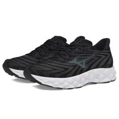 Imagem de Mizuno Tênis de corrida masculino Wave Sky 8, Preto, cinza metálico, 38