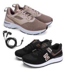 Imagem de Tênis Feminino Esporte Academia + Fone de Ouvido Fio Kit 2 - BFK, Marr