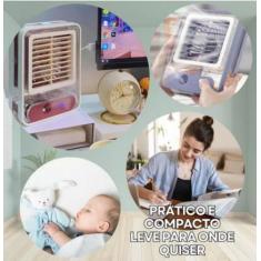 Imagem de Ventilador Recarregável com Umidificador e LED 600ml - bmax