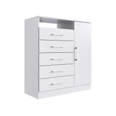 Imagem de Cômoda Sapateira Rubi 5 Gavetas 1 Porta 1 Prateleira  -IRM