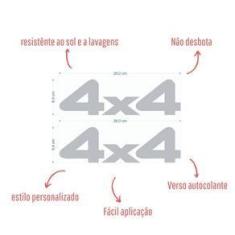 Imagem de Par De Adesivos 4X4 L200 Outdoor 2020 Glx Emblema Lateral