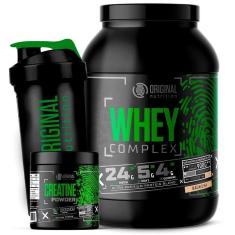 Imagem de Kit Whey Protein Complex 900g + Creatina 100g + Coqueteleira - Original Nutrition-Unissex