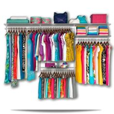 Imagem de Roupeiro aramado quarto pequeno closet feminino solteiro 2,80 BR