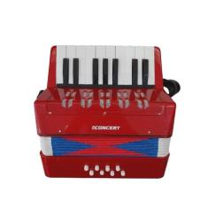 Imagem de Sanfona Acordeon Infantil 8 Baixos 17 Teclas Vermelho CA8