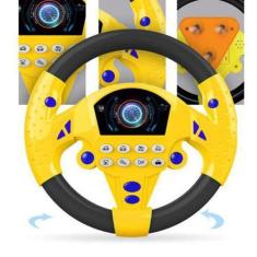 Imagem de Volante De Brinquedo Interativo Com Som/Simulação/Carro Amarelo - Dbri