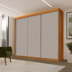 Imagem de Guarda Roupa Casal Ambiente Ímola 3 Portas de Correr Freijó Mani - Lua