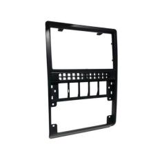 Imagem de Moldura Painel Central Multimídia Rádio 2 Din Preta Embutir Fixo Carro