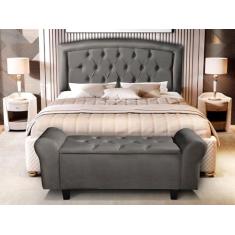 Imagem de Recamier Baú America Cinza 130cm