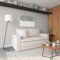 Imagem de Sofá 3 Lugares Retrátil Zugo Linho Cru 180 cm - Mobly