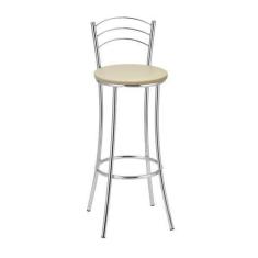 Imagem de Kit 2 Banquetas Cromadas BC26A de Metal e Assento Espuma D15 Treparoni