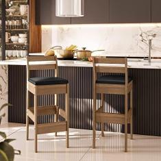 Imagem de Conjunto com 02 Banquetas Gourmet Cedro Gold 11C
