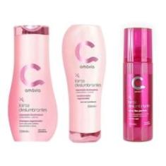 Imagem de Kit Shampoo Condicionador Regenerar Spray Loira Amavia Hair