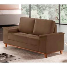 Imagem de Sofá Ravena Veludo 02 Lugares D28 Meu Sofá Online B016 Veludo Marrom