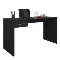 Imagem de Mesa Home Office Notebook 127cm 1 Gaveta Gávea Preto Trama - Móveis Le