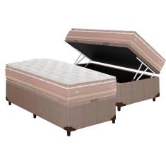 Imagem de Cama Box Baú Solteiro: Colchão Molas Herval Maxspring Nesser + Base CRC Courano Clean(88x188)