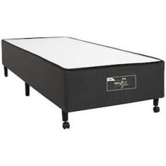 Imagem de Base Box de Solteiro Castor New Alfa com Revestimento em Tecido Poliéster 40x88x188cm - Cinza