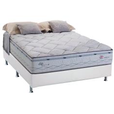 Imagem de Cama Box Casal: Colchão Molas Herval Maxspring Oslo + Base Crc Courano White(138X188)
