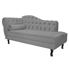 Imagem de Divã Recamier Sofá Juliana 160cm Lado Direito Suede Cinza - AM Decor