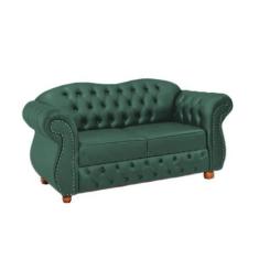 Imagem de Sofá Chesterfield Merlô 2 Lugares Suede Verde 2,30M / Decoração, Recep