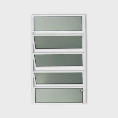 Imagem de Janela de Alumínio Basculante 100x40cm Vidro Mini Boreal Plus Brimak