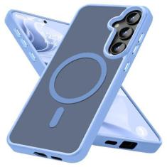 Imagem de Capa magnética de 2500 g para Samsung Galaxy S24 fina à prova de choque [proteção contra quedas de grau MIL e compatível com MagSafe] Capa de telefone com amortecedor traseiro de policarbonato