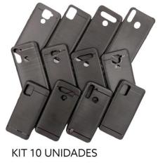 Imagem de Capa Capinha Anti Impacto Tpu Preta Moto G8 - Kit 10 Unidades - Kingle