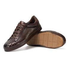 Imagem de Waillynice Tênis masculino moderno de luxo respirável 2024 novo couro genuíno retrô sapatos casuais ao ar livre para homens Zapatos, Café, 37