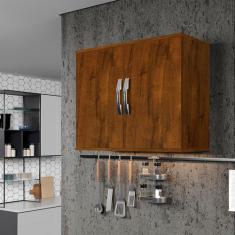 Imagem de Armário Aéreo 2 Portas (Cozinha, Lavanderia - Multiuso) - Amêndoa - Be