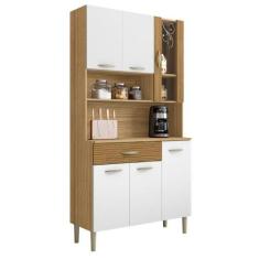 Imagem de Armário De Cozinha Com 6 Portas Roma Freijó Supremo Ripado  - Mais De