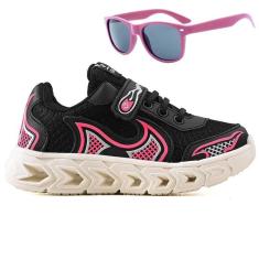 Imagem de Tenis Infantil Casual Jogger Meninas Escolar Basico + Oculos-Feminino