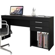 Imagem de Conjunto Escritório Home Office com Escrivaninha 2 Gavetas  e Cadeira Giratória Boston Caramelo