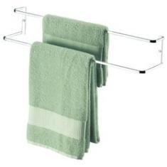 Imagem de Porta toalha banheiro suporte para toalha duplo 60 cm Future 1668