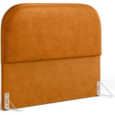 Imagem de Cabeceira Cama Box Casal 140cm Orgânica Lanna W01 Couríssimo Whisky - Lyam Decor