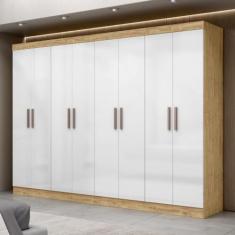 Imagem de Guarda Roupa Casal 8 Portas 4 Gavetas Mdf Genebra Maxel - Maxel Móveis